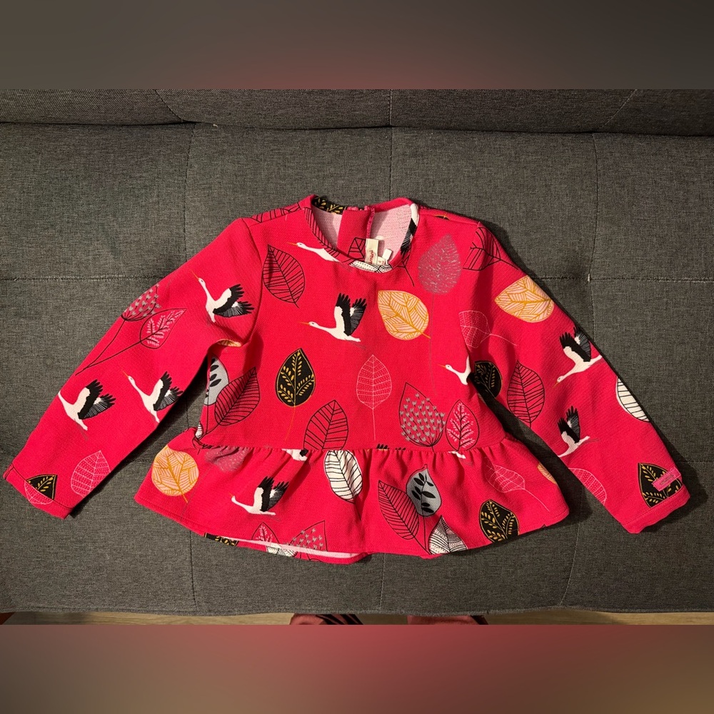 Catimini Pink Birds & blouse size 4